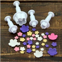 Горячая Специальное предложение 4 шт. цветок сливы Весна высечки сахара c akes запеченные пластиковые утварь для формования инструменты, кухонные гаджеты A055 70