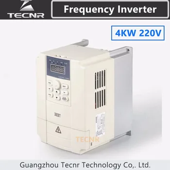 

high quality 4KW VFD inverter 220V input 1PH output 3PH frequency inverter spindle motor