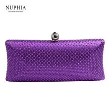 NUPHIA жесткий клатч со стразами клатчи и вечерние сумки фиолетовый, серый, коричневый, зеленый, оранжевый, синий, серебристый