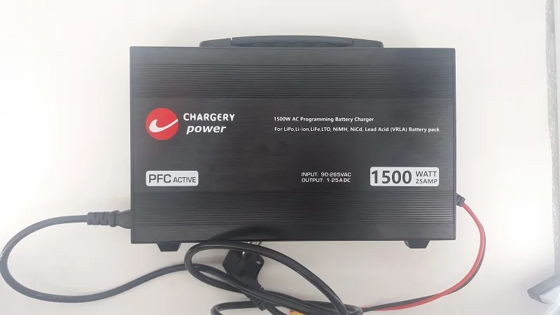 

Chargery Mutifunction Battery Charger 1500W 1A-25A With LCD Display For 14.4V 14.8V 24V 36V 48V 60V 72V Li-ion Battery Packs