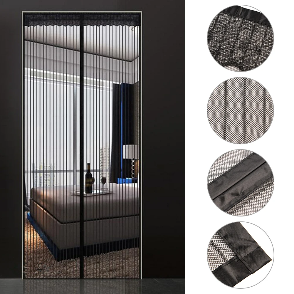 90*210cm/100*230cm High-grade Simple Magnetic Soft Curtain Spring Summer Anti Mosquito Screen Denser Net Door Window Curtain