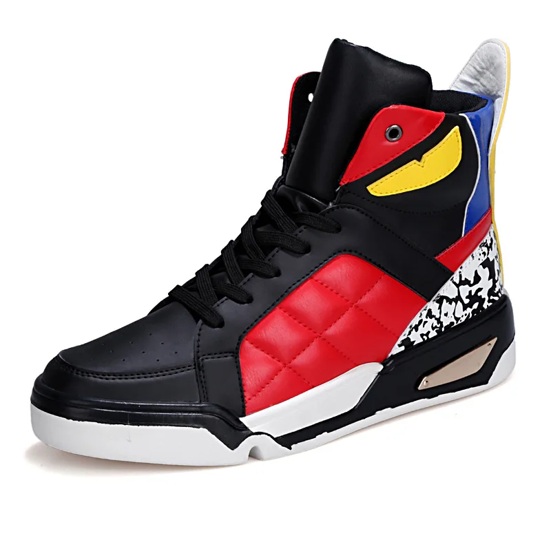 

Winter Men Skateboarding Boots PU Leather Street Basketball Shoes Woman High Top Sneakers Lovers Outdoor Sport Athletic Footwear