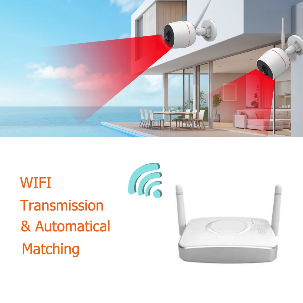 1080 P WiFi система наблюдения ссtv NVR комплект видеонаблюдения Водонепроницаемая беспроводная ip-камера PIR характеристики 2 способ аудио Домашняя безопасность