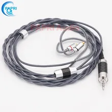 PAPRI 2 5 3 5mm 4 4mm 4N OCC Silver Gold Plated 5Mil Balanced Earphone Cable For Most MMCX 0 78mm Headphone DIY Upgrade Cables