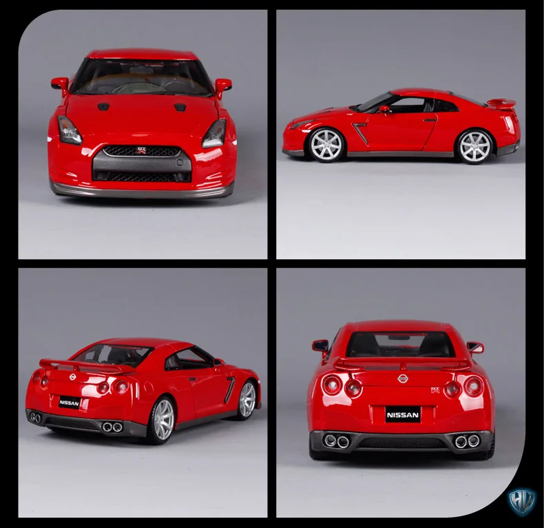 Carro para Nissan Direção com Caixa Gtr com Volante de Controle da Roda Bburago Liga Esporte Carro Diecast Modelo Dianteira Original 1:18 6 controle da roda dianteira direção com caixa original