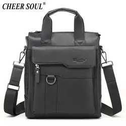 CHEER SOUL натуральная кожаный деловой портфель Для мужчин сумка офис ноутбука Сумки мужская сумка Crossbody сумки