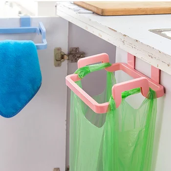 

Back-type portable garbage bag holder Solid Hanging Kitchen Cabinet Stand Trash Rack Style Storage Garbage Bags High Quality