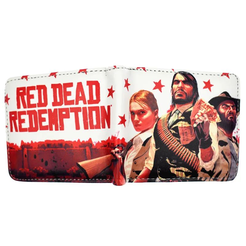 Горячая игра Красный Dead Redemption 2 кошелек мужской и студенческий короткий кошелек с держатель для карт на молнии Poucht