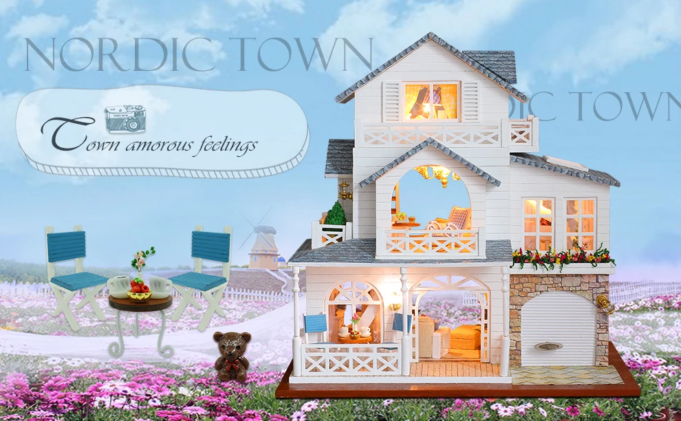 Nordic Town DIY 3D Miniature Villa Kit