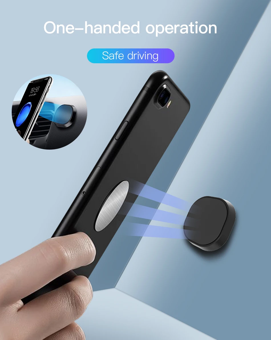 !ACCEZZ Mini Magnetic Phone Holder Mobile Phone in Car Universal Wall Sticker Multi-Function Stand For iPhone 8 X Xiaomi Bracket (6)