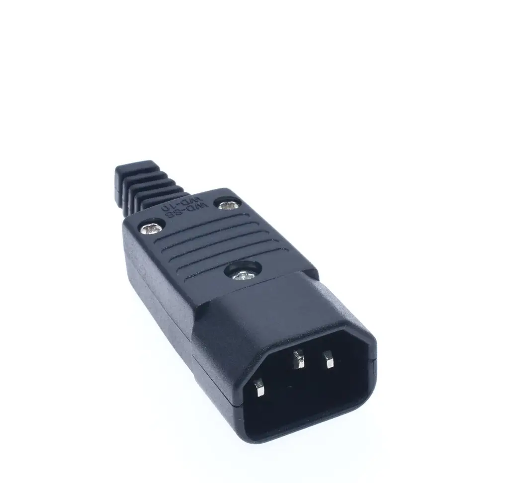Проводная электрическая розетка 250 в 10 А IEC320 C13 C14 C15 AC PDU UPS Встроенный кабель