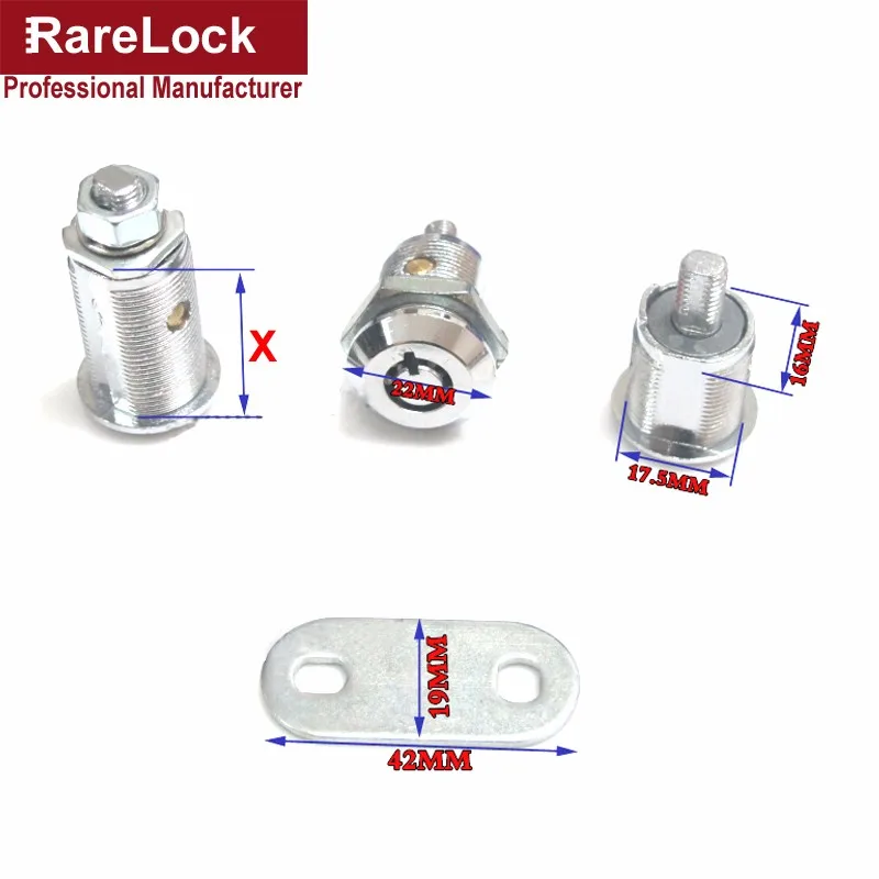 Rarelock трубчатый замок для ящика Ящик для инструментов игровой автомат DIY мебельная фурнитура MMS349 aa