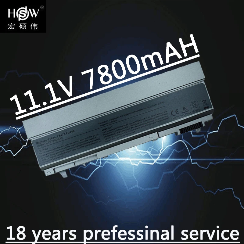 HSW 7800 мАч ноутбука Батарея для Dell Latitude E6400 E6410 E6500 E6510 точность M2400 M4400 M4500 M6400 M6500 1M215 312-0215