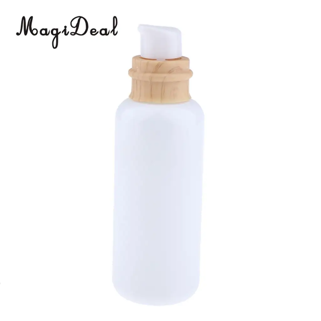 Kesoto Empty Glass Makeup Refillable Container Face Cream Pump Bottle for Travel