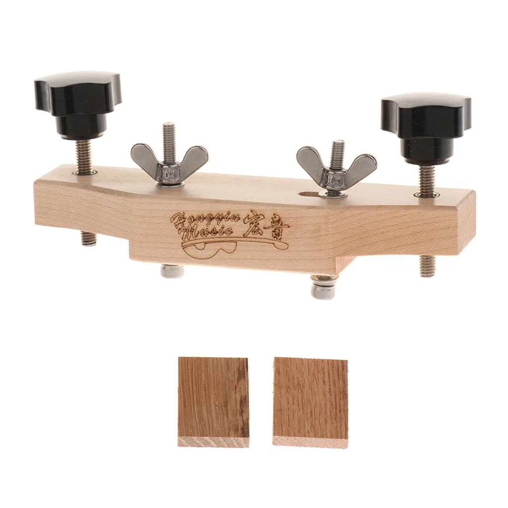 Durable Stainless Steel Solid Wood Acoustic Guitars Bridge Caul Clamp With Cork Gasket DIY Guitar Bridge Repair Tools