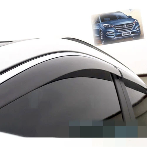 

FIT FOR 2016 TUCSON SIDE WINDOW RAIN DEFLECTORS GUARD VISOR WEATHERSHIELDS SHADE