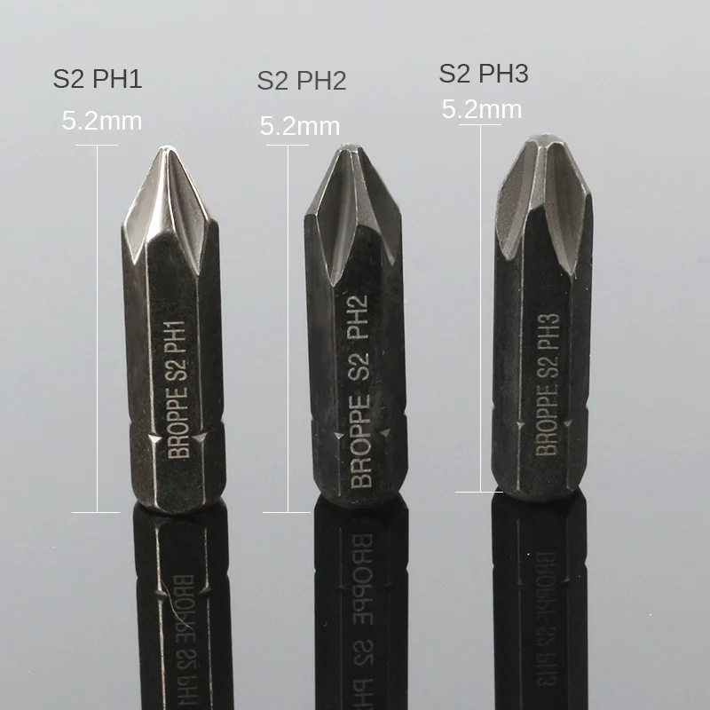 

3PCS Impact Screwdriver Set Cross Phillips Heavy Duty Impact Electric Magnetic Screwdriver Bit Set 8mm Hex Shank Screw Driver