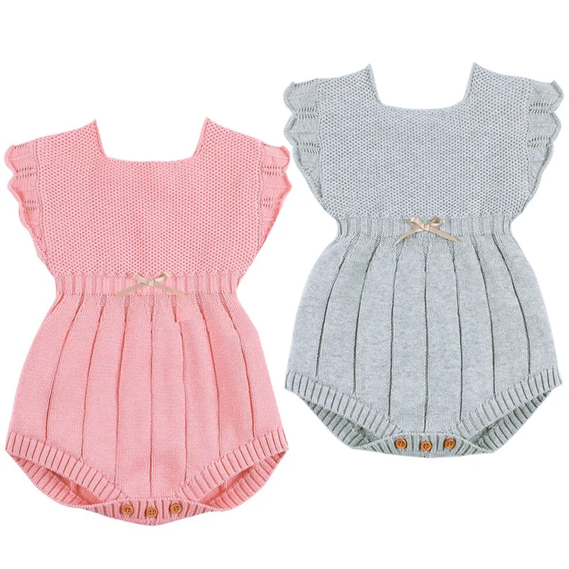 

Autumn Newborn Ruffle baby Romper Baby Girls Boys Romper Knitted Wool Twisted Overall Jumpsuit Baby Clothes Kids Clothing