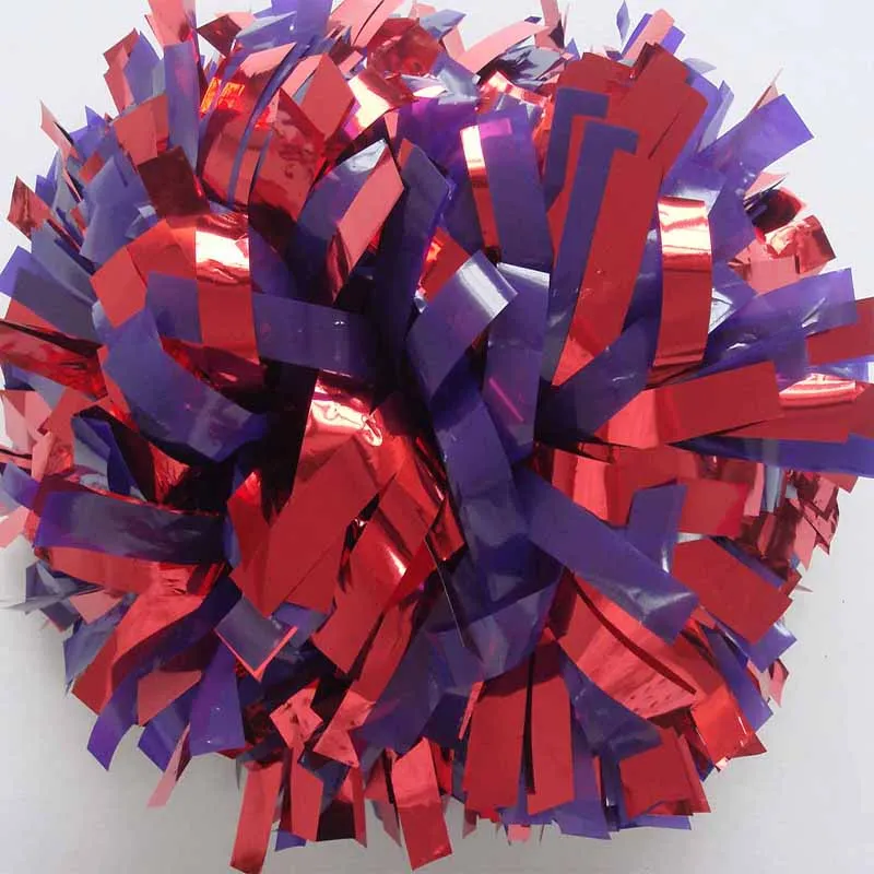 1 шт никогда не увядает группа поддержки pom Poms 6 "180 г эстафету ручка Metallic mixed Пластик конкурсе помпонами цвет на заказ Высокое качество