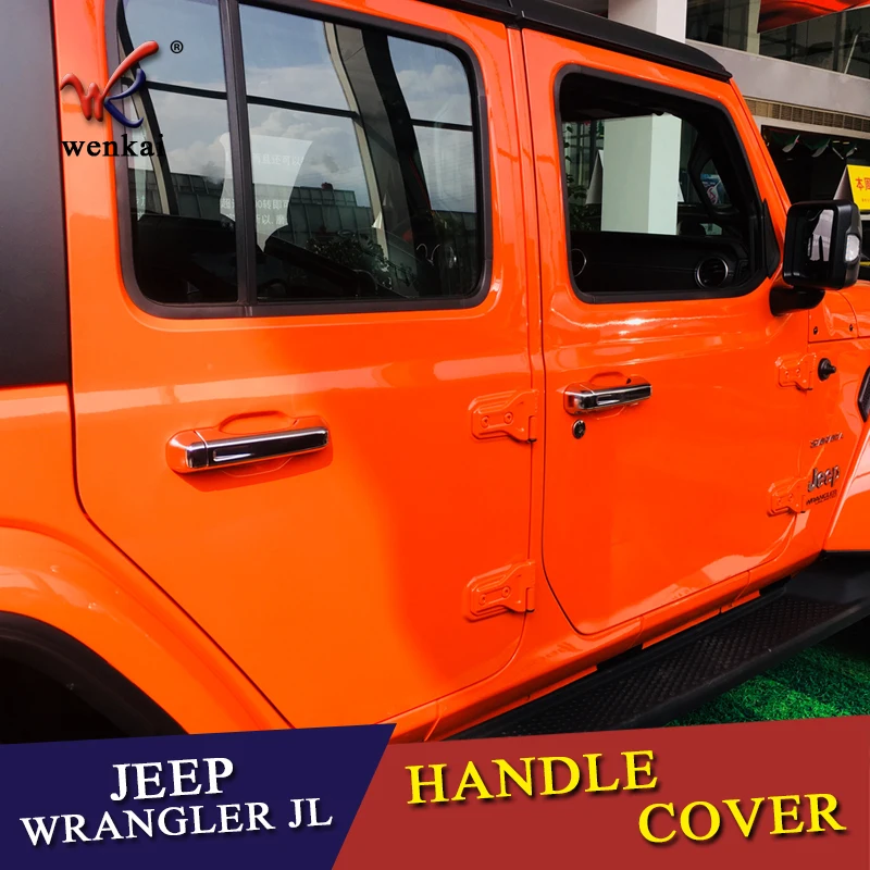 10 шт. хромированные крышки для дверной ручки Jeep Wrangler JL 2018 2019 ABS|Хромирование| |