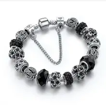ФОТО szelam 2017 new crystal beads bracelets bangles silver plated charm bracelets for women friendship pulseras sbr160014