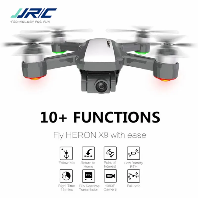 

JJRC X9 5G Brushless WiFi FPV RC Drone - 1080P HD Camera GPS Optical Flow Positioning Follow Tap to Fly Quadcopter
