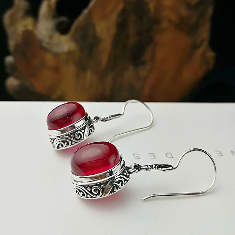 Женские серьги из серебра 925 пробы с натуральным камнем|Серьги-подвески| |