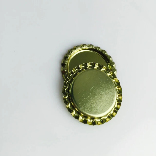 25 шт 33*33 мм цветная Круглая Плоская бутылочная шапочка для волос, ожерелье с бантом, аксессуары 25 мм~ 25,4 мм внутри - Цвет: Золотой