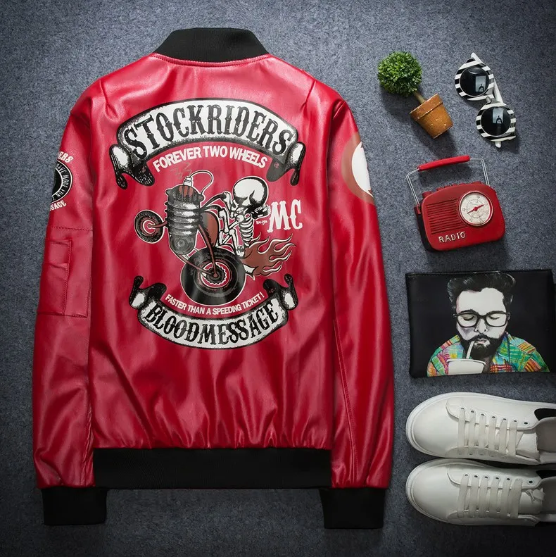 Buy PU Mens Jackets and Coat Designer Bomber For Men