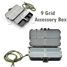 Портативный 9 Сетка Футляр для рыболовных снастей крючок приманки для хранения небольшой ящик крюк набор аксессуаров для рыбалки хранение вертлюжков Крючки приманки прочные