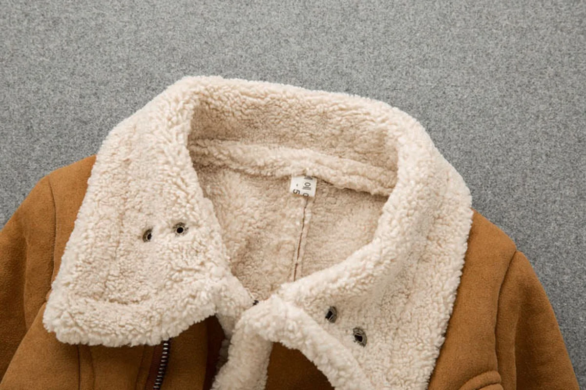 Beste Baby Jongens Leer Bont Jas Warm Thermische Peuter Jas voor de Winter Kinderkleding Uitloper
