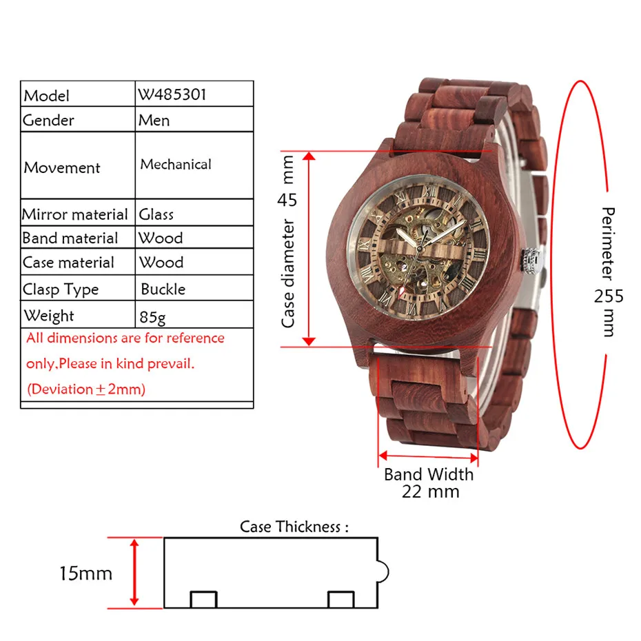 Роскошные часы из красного дерева механические деревянные часы с автоматическим заводом креативные уникальные автоматические часы мужские часы reloj masculino