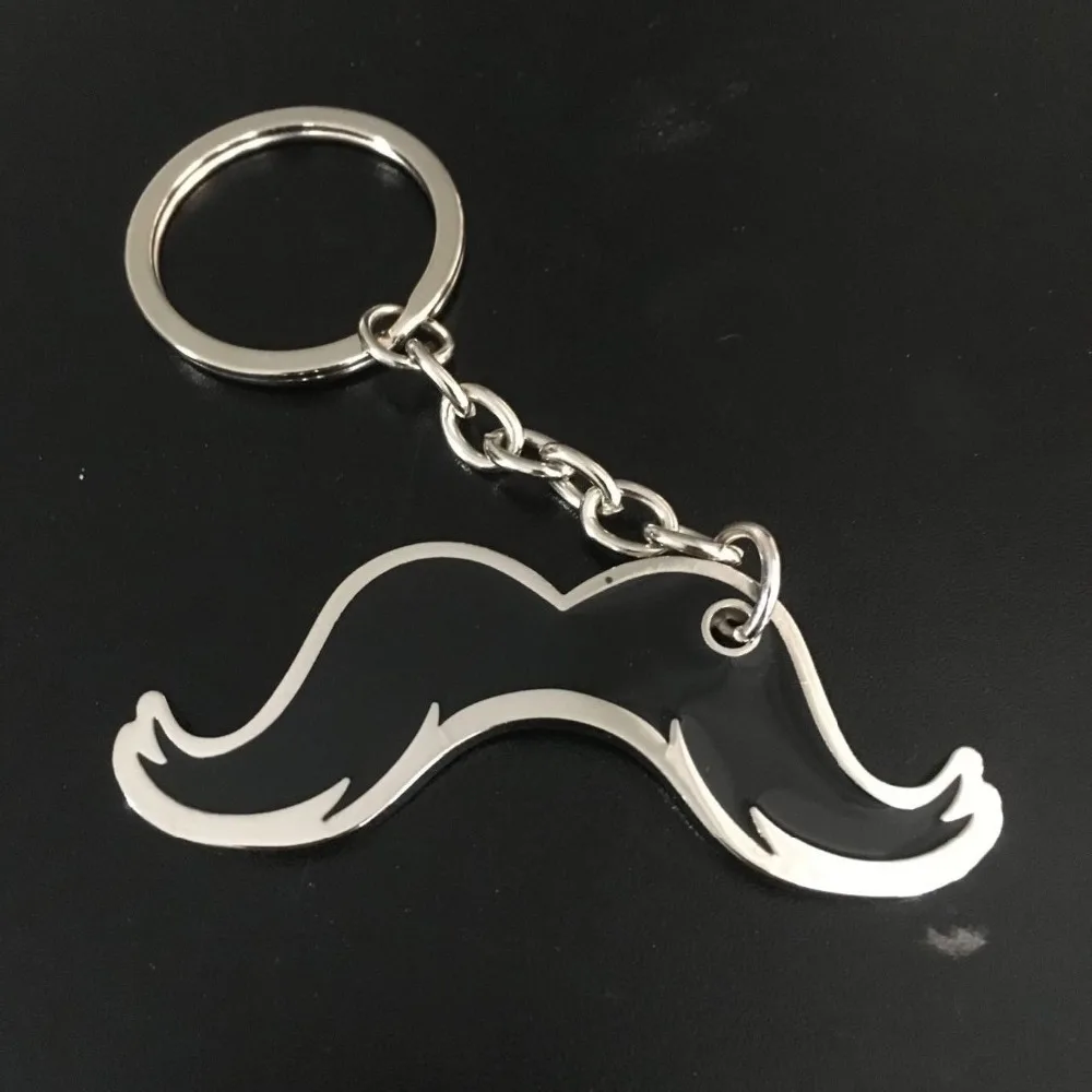 beard keychain key ring moustache mustache key chain key holder
