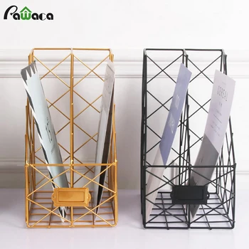 

Single-layer,double-layer Nordic ins wrought iron bookshelf ornaments creative home study desk storage bookshelf racks crafts