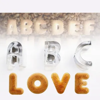 

26Pcs/Set letters cookie mould Stainless steel sugar cake decoration mold Fruits and vegetables cutter DIY baking tool