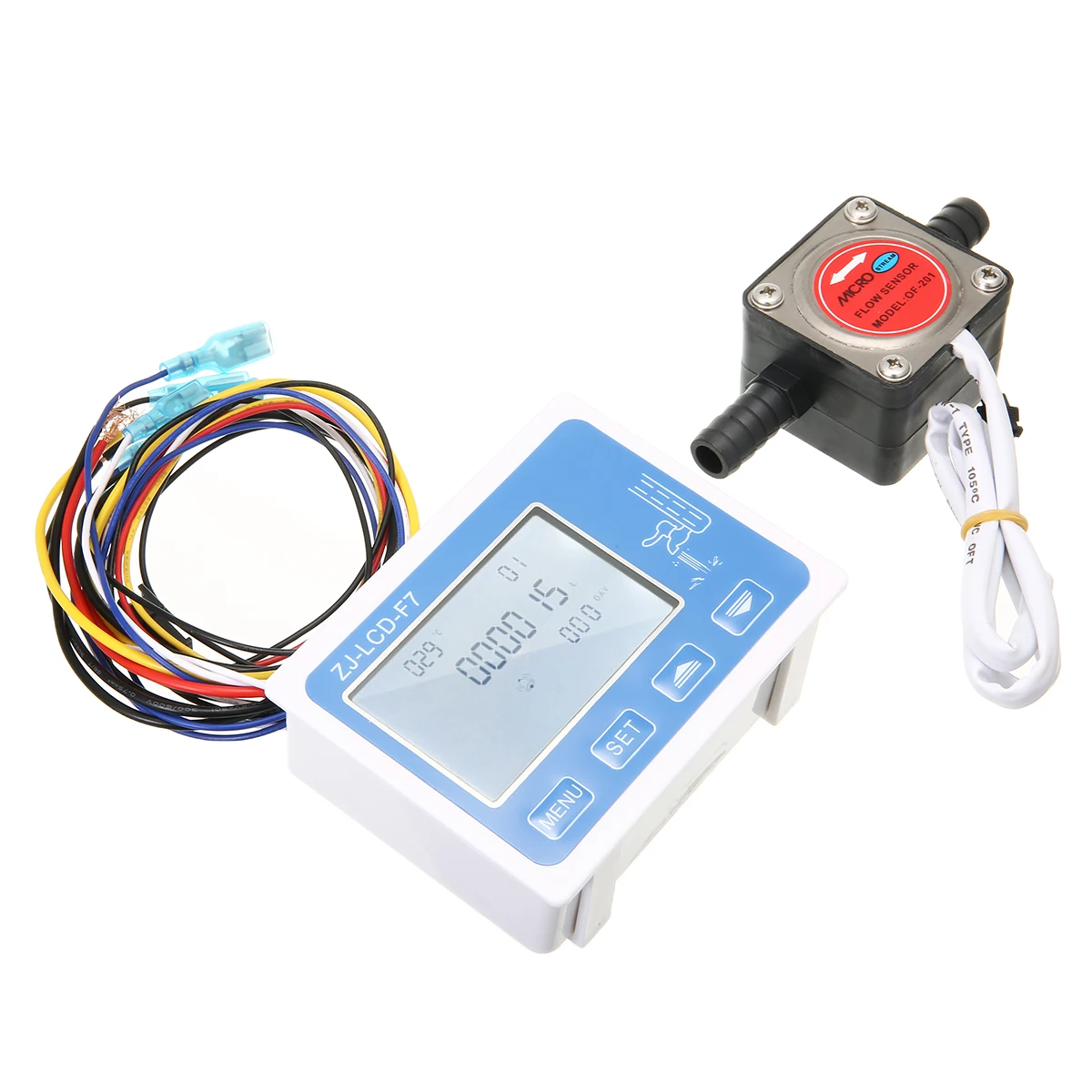 

DC 12-24V Flowmeter 0-10LPM LCD Digital Fuel Oil Flow Meter With 13mm Gasoline Gear Flow Sensor Mayitr