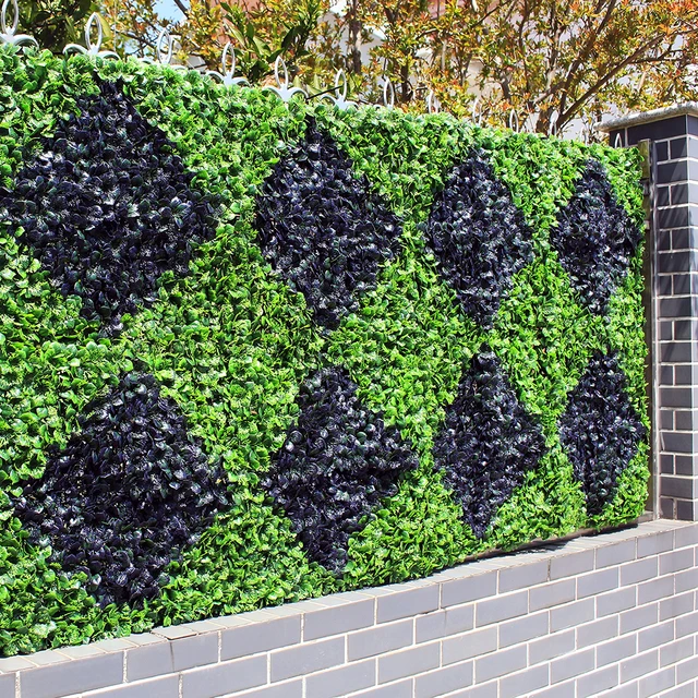 outdoor artificial boxwood wall