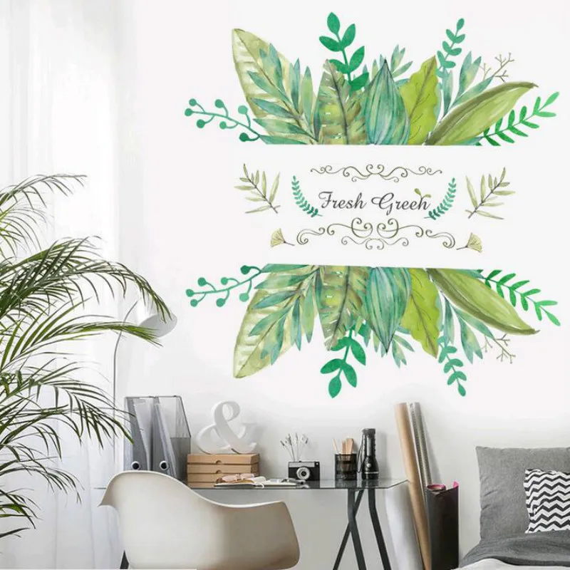 Wallpaper Removable Art Plant Home Living Room Bedroom Decoration Wall Stickers 18101101 | Дом и сад