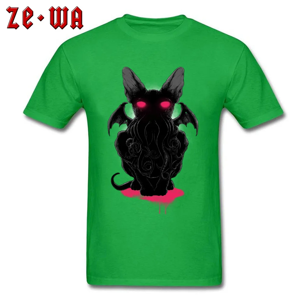 Tops Shirt Cathulhu Tops & Tees Summer/Autumn 2018 Family Short Sleeve Pure Cotton O-Neck Men T-Shirt Family Wholesale Cathulhu green