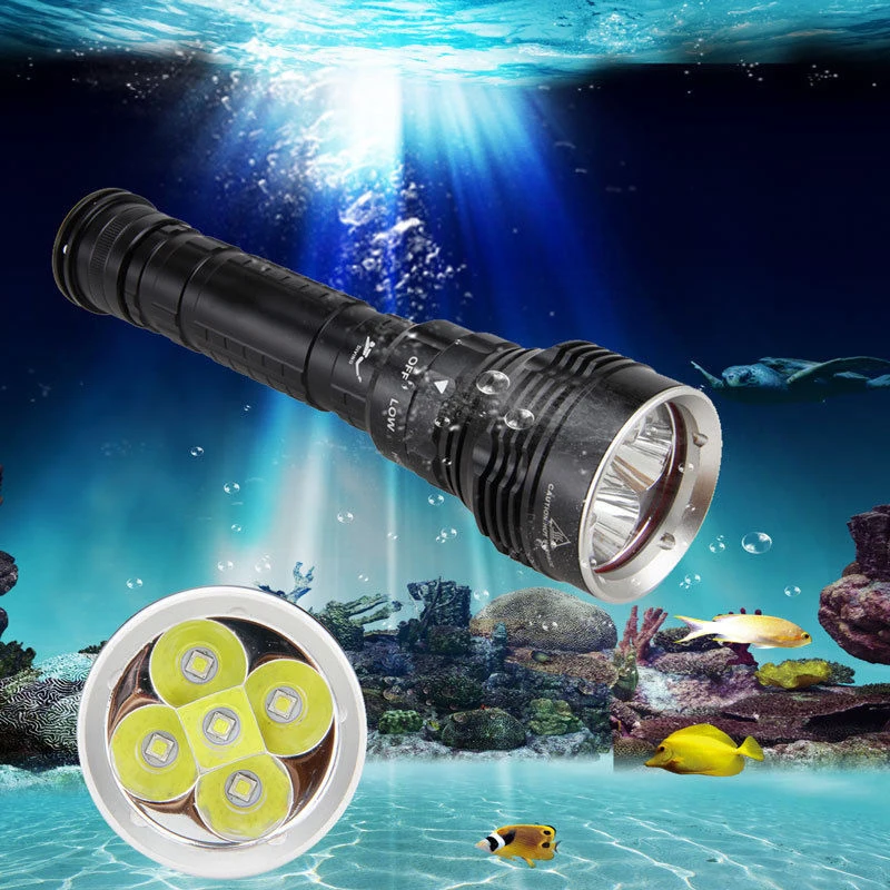 Underwater 10000LM 5x XM L L2 LED Scuba Diving Flashlight Torch
