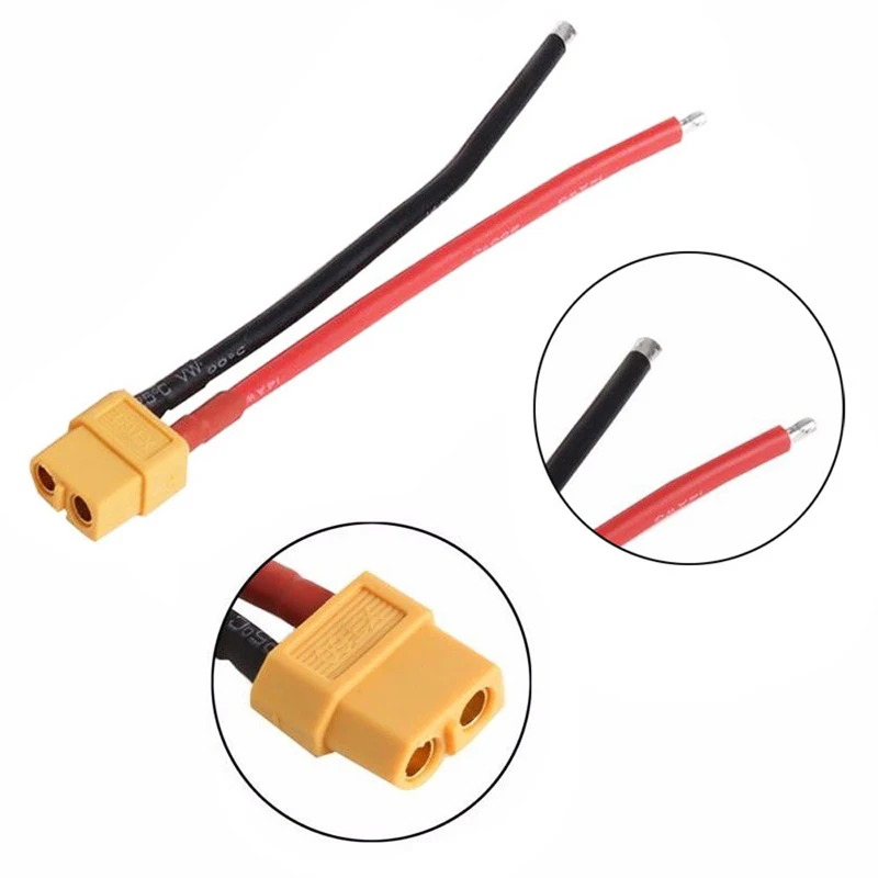 XT60 штекер разъема для аккумулятора с силиконовым проводом 14 AWG|Соединители| |