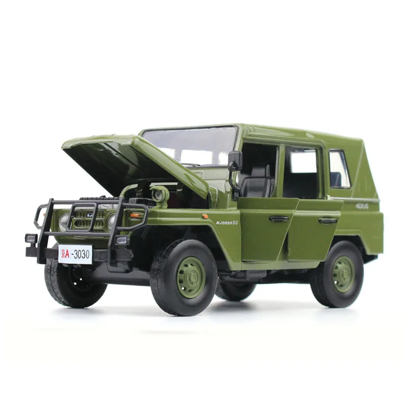 

New 1/28 Vintage Off-road Military Pull Back and Open The Door Special Offer Die-cast Metal Desktop Display Toys for Children