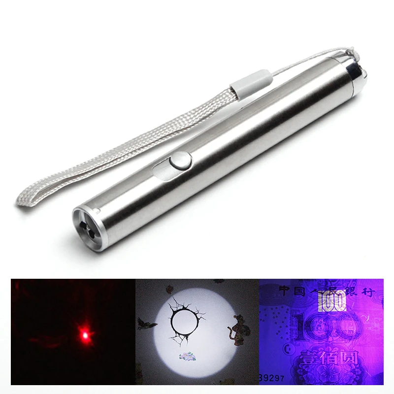 

Multi Function Infrared Pointer Mini Flashlight UV Light 3-In-1 Flashlight Money Detector