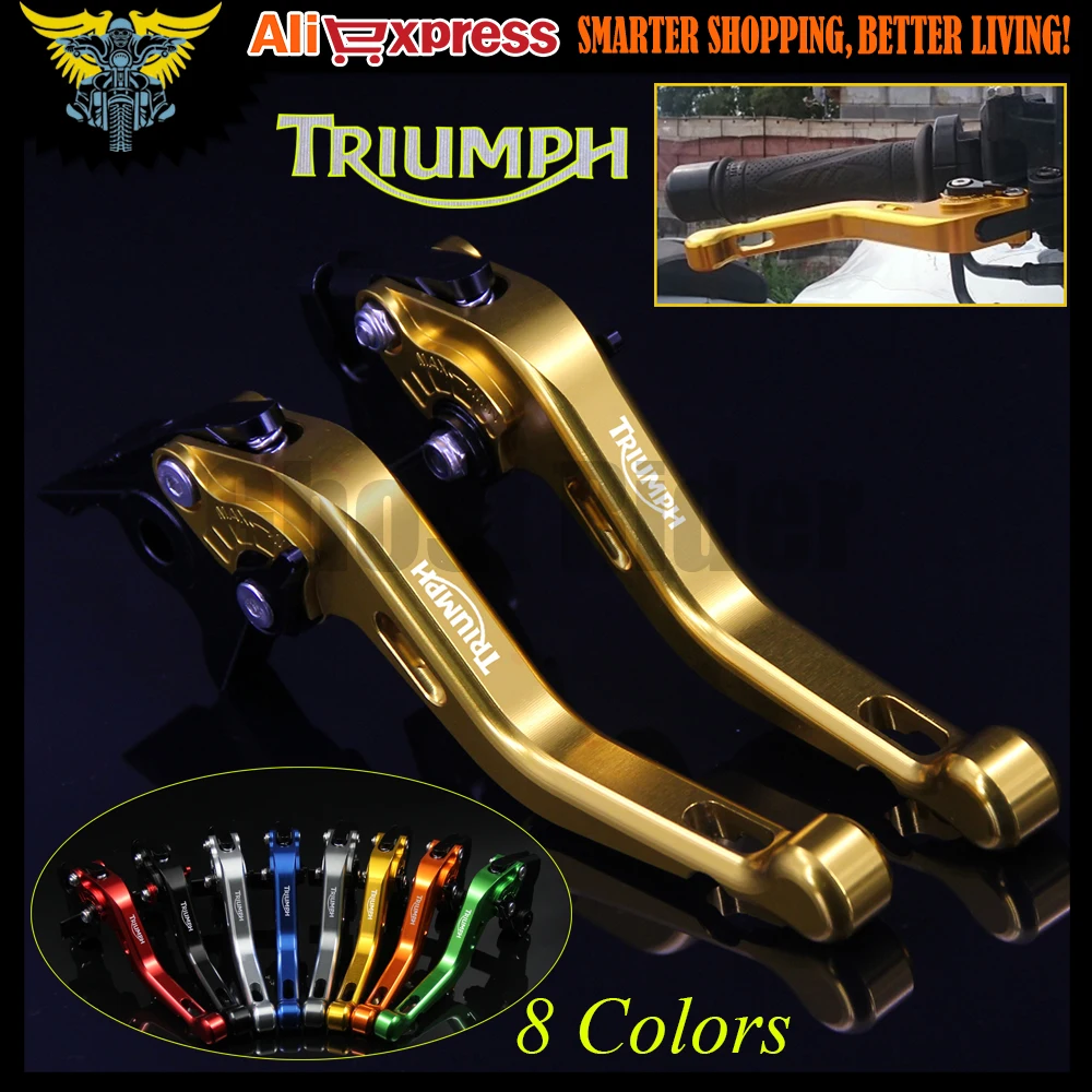 

8 Colors For Triumph TIGER 1050/Sport 2007-2010 2011 2012 2013 2014 2015 Gold CNC 2 finger Short Motorcycle Brake Clutch Levers