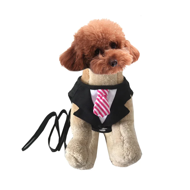 

Hot Dog Harness Pets Collar Suit Style Out Door Dog Harness Hand Strap for Small Dogs Chest Harness Size S M L Free Shipping