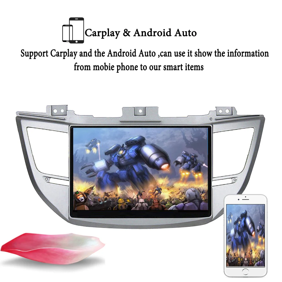 Sale 9" Android 9.1 Car Radio GPS Multimedia Player Head Unit For Hyundai Tucson IX35 2016 2017 2018 19 Auto Stereo Audio cassette 5
