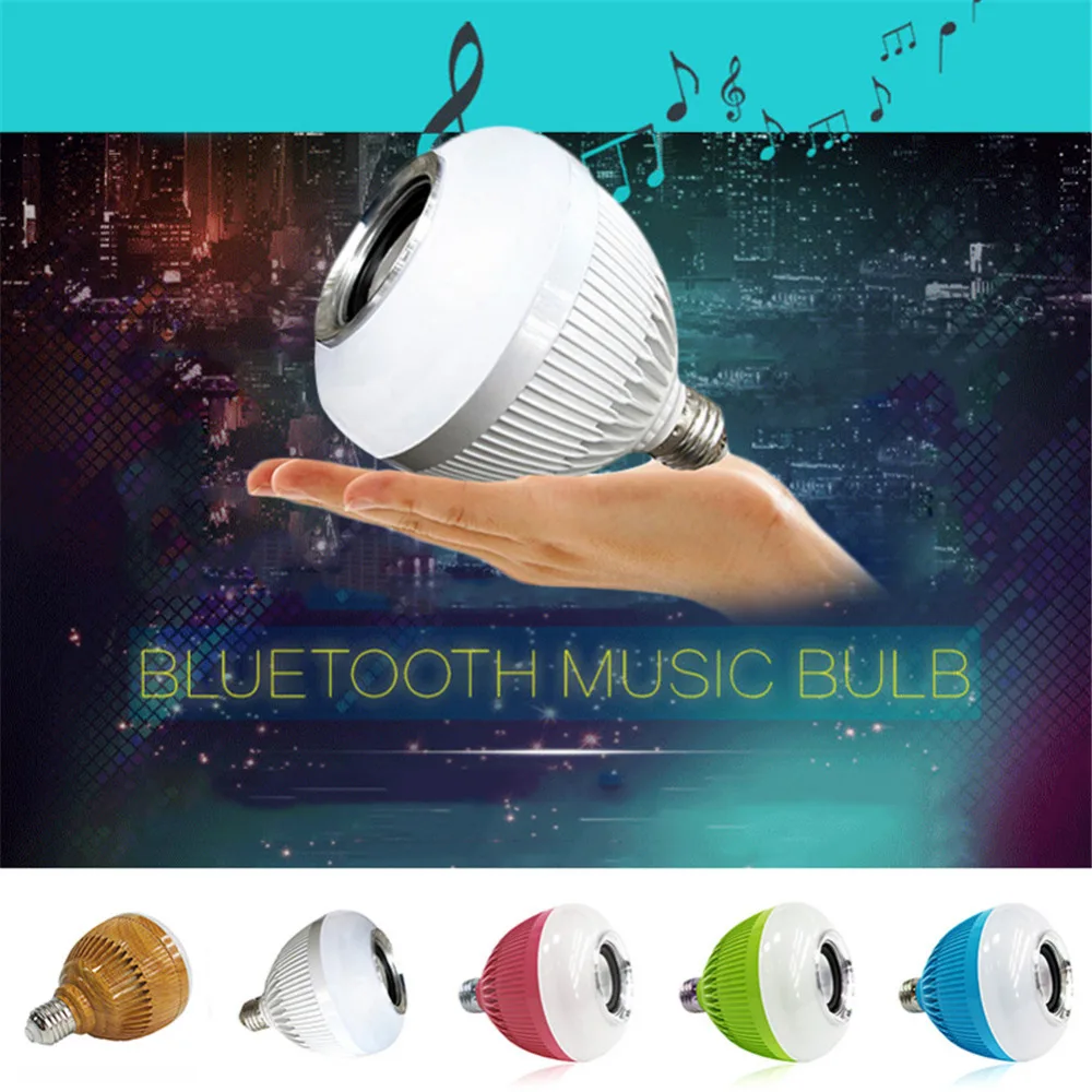 

WJ-L2 6W E27 B22 RGB LED Light Bulb Bluetooth Speaker Stereo Audio Phone APP Remote Control Colorful Music Color Lamp Speaker