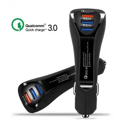 Автомобильное зарядное устройство Quick Charge 3,0 зарядное устройство для мобильного телефона s 3 порта Быстрая автомобильная зарядка для iphone