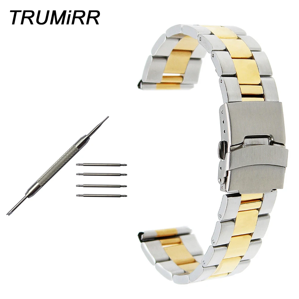 18mm 20mm 22mm 24mm Cinturino In Acciaio Inox + Strumento per Citizen Delle  Donne Degli Uomini di Fibbia di Sicurezza cinghia Da Polso Braccialetto  Nero Oro Argento|watch tool set|tool kit watchtool change -