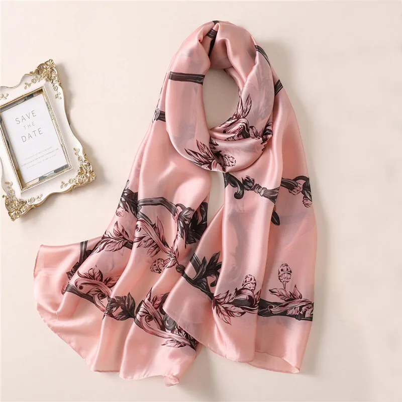 

Luxury Brand Silk Scarf Plaid Summer Fashion Silk Scarf Women Long Scarves Shawls CC letter Print Beach Scarfs for Ladies Hijab